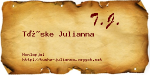 Tüske Julianna névjegykártya